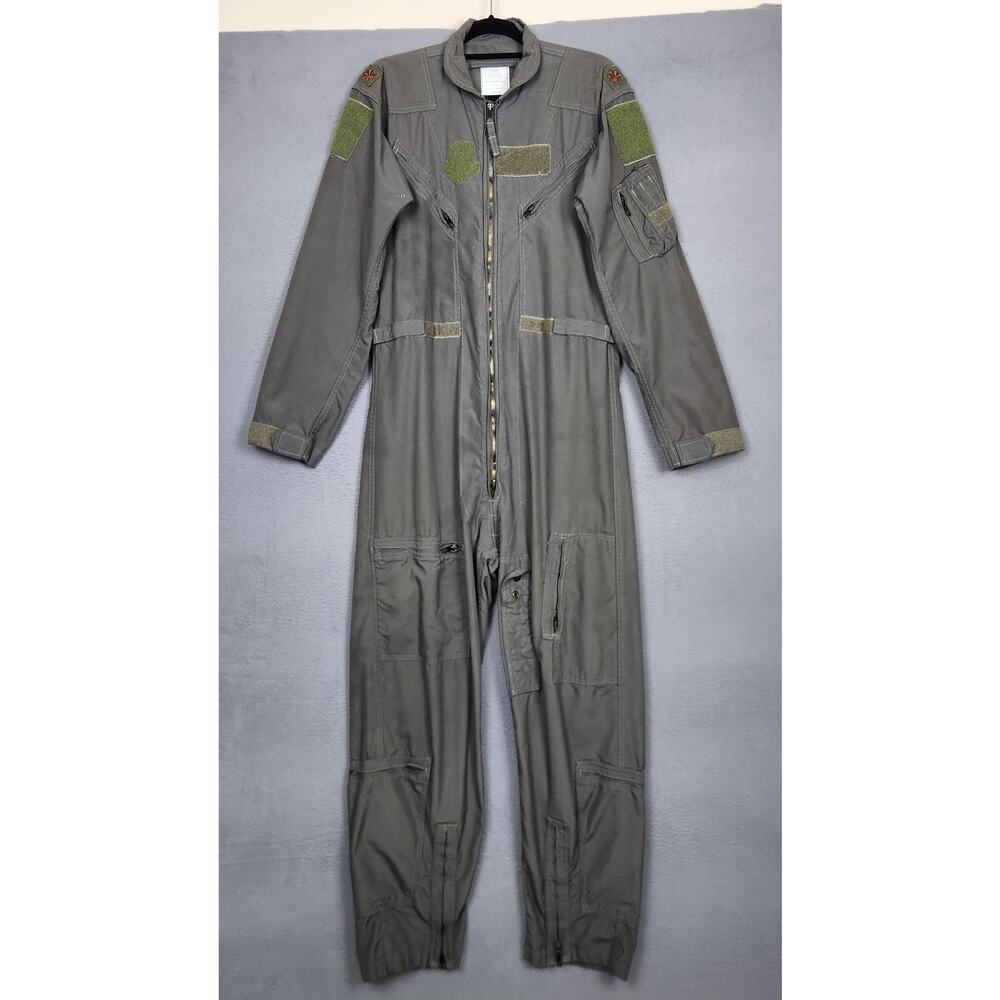 PROPPER Coveralls Mens 42 Long Green CWU-27/P Flight Suit Aramid Military
